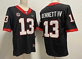 Men's Georgia Bulldogs #13 Stetson Bennett IV 2022 Black alternate College Football Game Jersey,baseball caps,new era cap wholesale,wholesale hats